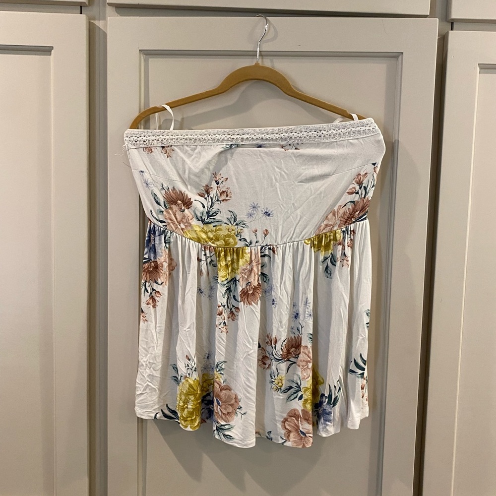 Floral super soft tube top